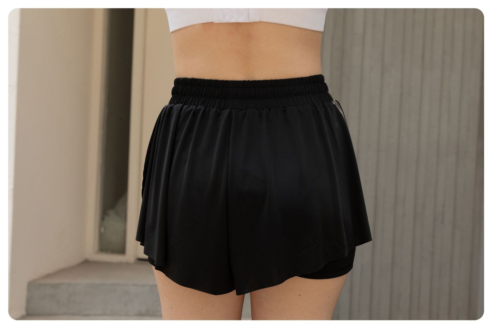 Yoga Shorts-Style Two-Piece Outdoor Skirt Pants, Sports Tennis Skirt Pants, Fitness Running Quick-Dry Drawstring Skirt Pants for Women
